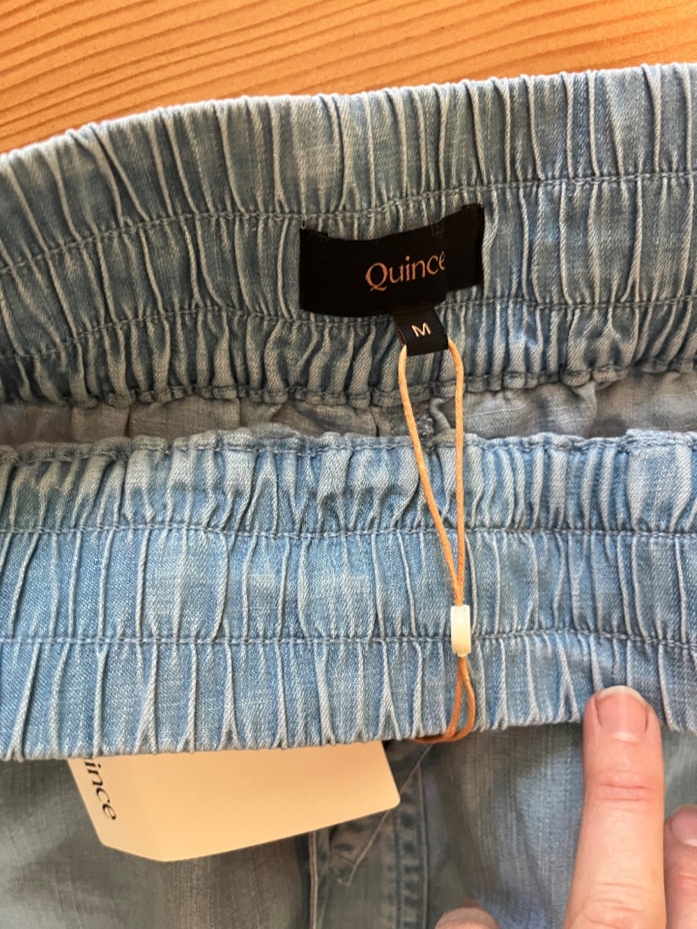 Pull-On Tencel Chambray Pants M Light Indigo NWT - Picture 3 of 5